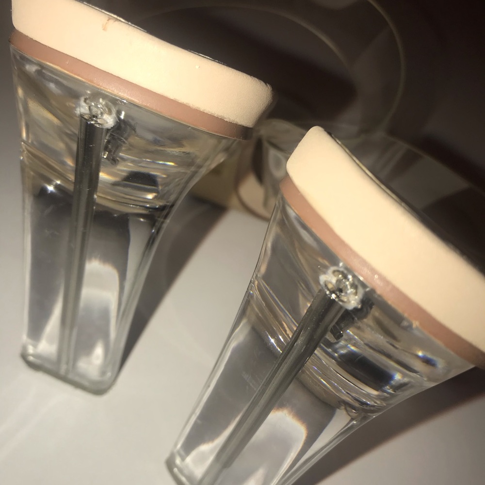 Clear strap heels
